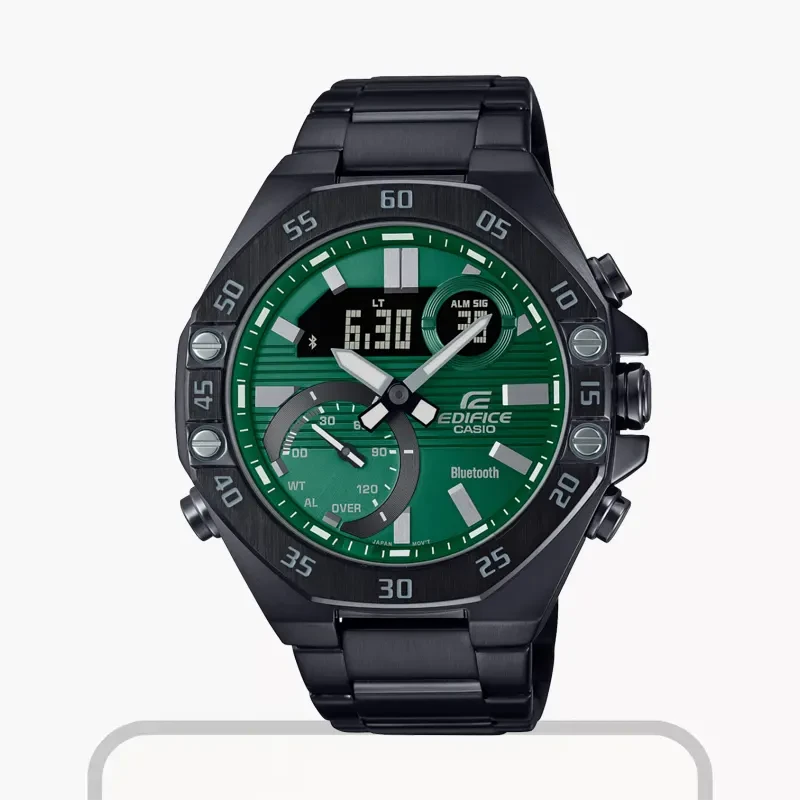 Casio Edifice Smartphone Link Bluetooth Green Dial  Men’s Watch- ECB-10DC-3A